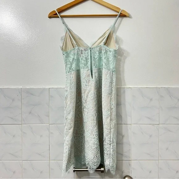 Victoria’s Secret XS Green Babydoll Y2K Coquette Mini Fairy Lace Mini Dress - Picture 8 of 13